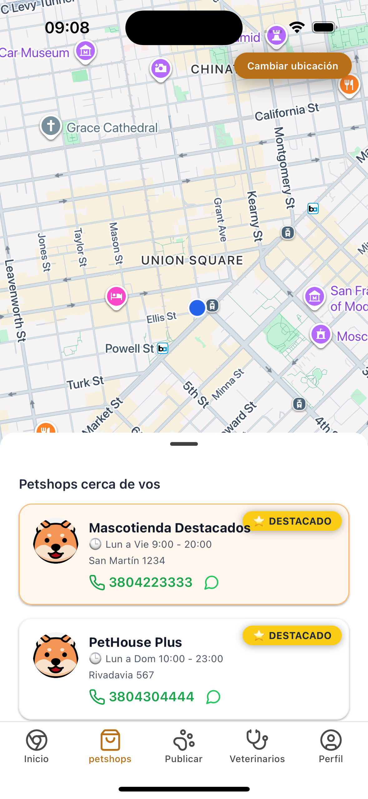 Petshops cerca de vos